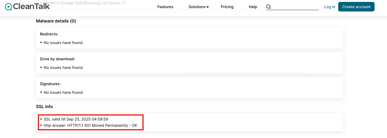 Check for SSL